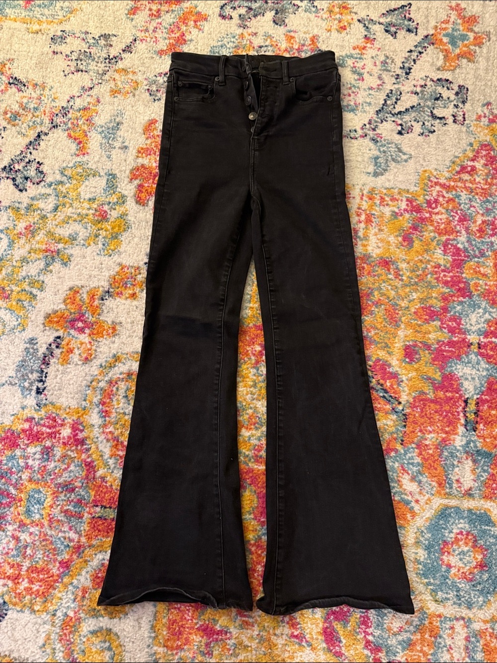 American Eagle Outfitters Black Flare Jeans